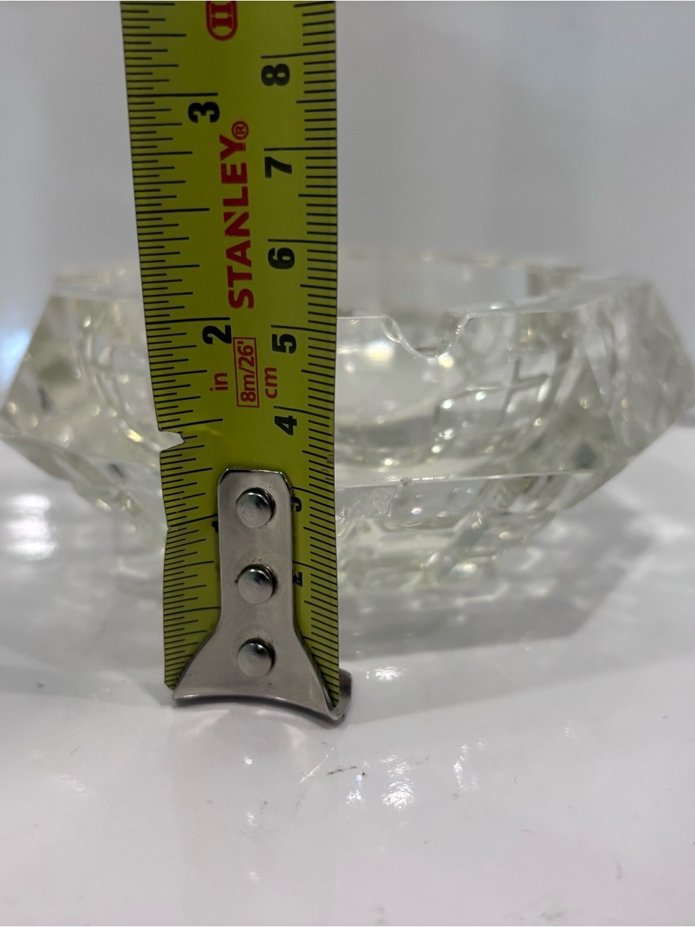 Clear Crystal Ashtray 4.5” - Picture 5 of 6